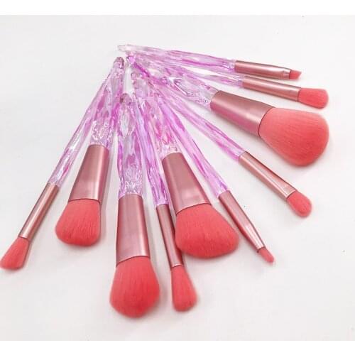 10pcs Crystal Makeup Brushes Set Beauty Foundation Eyebrow Eyeshadow Brush Brochas Maquillaje Pinceis De Maquiagem Profesional