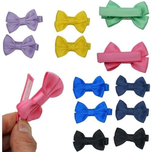 10pcs/lot 2 Inches Cute Handmade Bowknot Infant Bangs Hairpins DIY Children Headwear Fashion Bows Hair Clips Photography Props