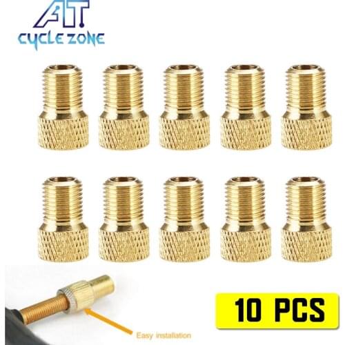 10 Pcs Bicycle Pieces Mtb Accessories Ventilation Presta Valve Adapter Schrader Thin Bike Nozzle Inflator Nipple Caps Tire Tool