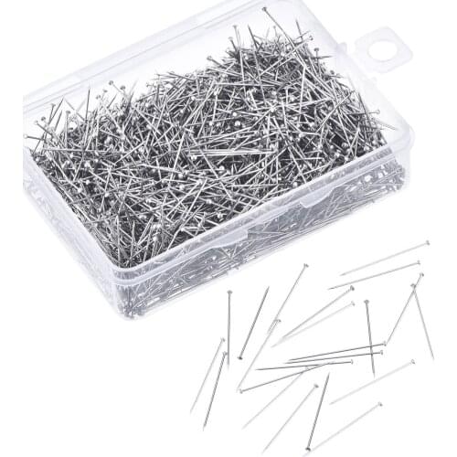 100g About 1600PCS 0.6*26mm Push Pin Needle Round Head Dressmaking Sewing Pins