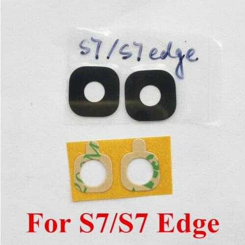 2PCS for Samsung Galaxy S7 G930 & S7 edge G935 Back Main Camera Glass Lens with Sticker Repair Parts