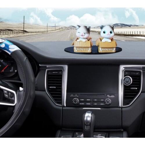 2pc Car Interior Decoration Interior High-end Center Console Shaking Head Cat Car Jewelry Female Car Decoration Supplies Cute