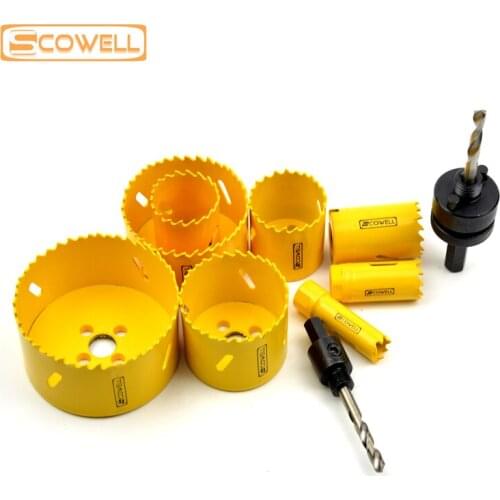 30% Off SCOWELL Holesaw Cutter Simple Package With Arbor A2 A4 For Metal Cutting Hole saw Cutting Blades Circle Crown Saw Blade