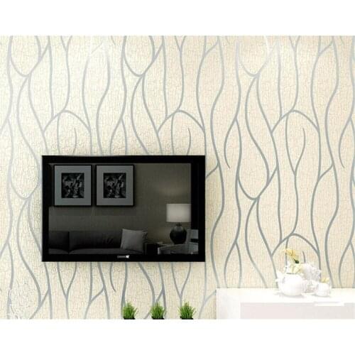Beibehang 3D wallpaper embossed wavy stripes abstract curve wallpaper Living room TV background wall hotel decoration wallpaper