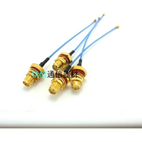 5pcs/lot IPX turn SMA tieline wireless router 1.37 line 10cm blue