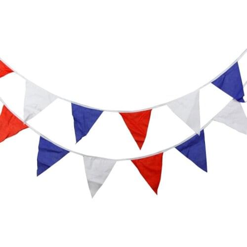 7meter 25 Flags Tricolor Cotton Triangular Flag Childrens Birthday Decoration Flag Wedding Background Arrangement 1