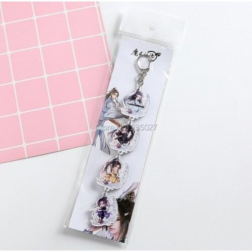10 pcs/lot Anime The Founder of Diabolism Acrylic Keychains keyrings MO DAO ZU SHI Key chain Bag accessories pendant Key Ring