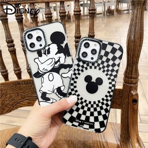 Disney Mickey Mouse for IPhone 7/8P/X/XR/XS/XSMAX/11/12Pro/12mini Personality Black Creative Anti-fall Mobile Phone Case