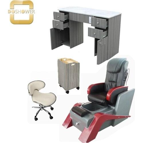 Doshower beauty salon furniture with nail salon table of pedicure chairs