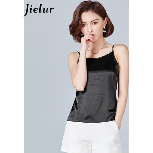 Женские шелковые майки Jielur China At AliExpress