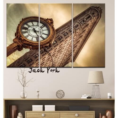 Canvas Painting Dubai Cityscapes Abd Watch 3 Pieces Wall Art Modular Wallpapers Poster Print Living Room Home Decor