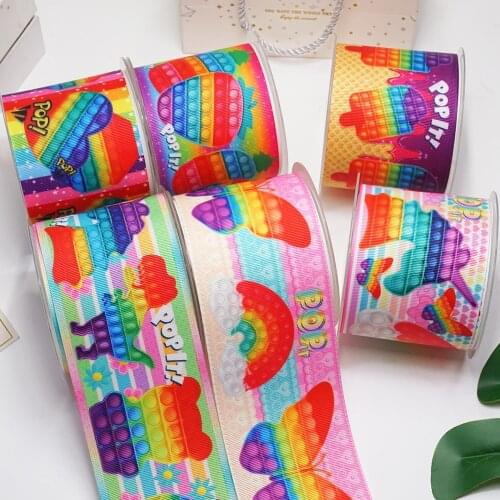 3 inch 75mm 38mm 25mm Characters Printed Grosgrain Ribbon 55866