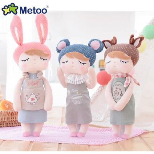 Metoo Doll 13 Inch Accompany Sleep Retro Angela Rabbit Plush Stuffed Animal Kids Toys for Girls Children Birthday Christmas Gift