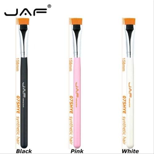 JAF 1 PCS Eye Makeup Brush Flat Eyeliner Eyebrow Blending Beauty Make Up Brush Soft Nylon Hair 3 Colors for Choose T0406