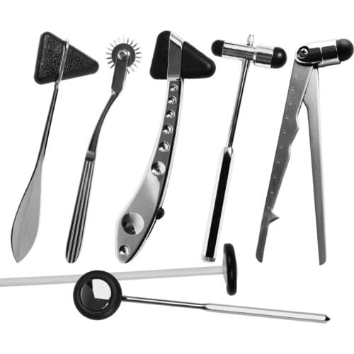 Medical Diagnostic Taylor Wartenburg Pinwheel Babinski Queen Square Ergonomic Neurological Tendon Percussor Reflex Hammer