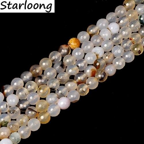 New arrival 4-14mm yellow Dragon vein agata Texture faceted Natural Stone Beads loose For Making Jewelry Diy bracelets necklaces