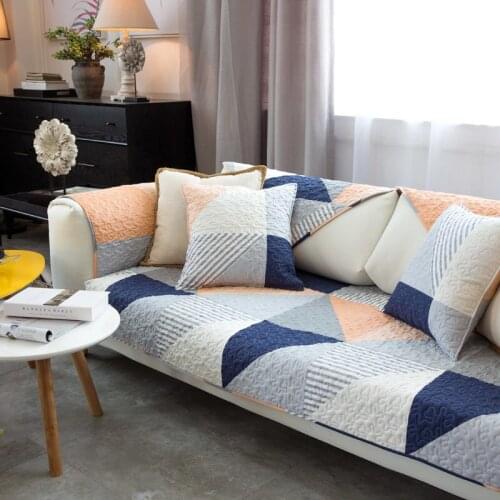 Plaid Sofa Cover Couch Cover Seat Cushionfour Seasons Sofa Towel Nordic Cotton Slipcover For Living Room