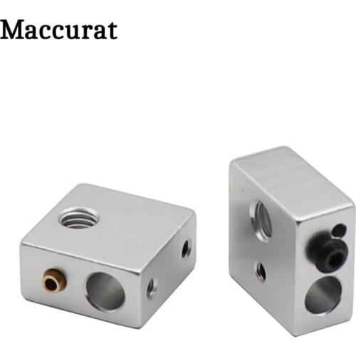 Reprap Makerbot MK7 MK8 Aluminium Heater Block For Print Head Hot End Heating Block 20*20*10 20x20x10 mm For 3D Printer