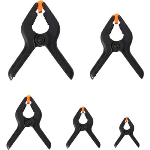 4 Inch Heavy Duty Plastic Nylon Spring Clamp Clip Tips For Photography Background Black