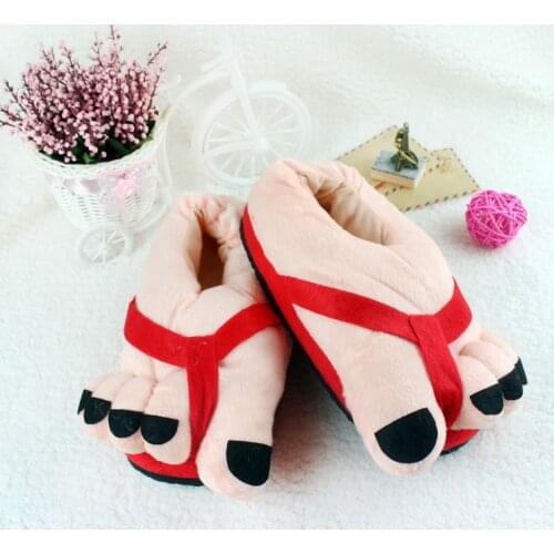 Kawaii Cartoon Women Ladies Toe Sole Palms Home Slippers Winter Warm Indoor Funny Adult Lady Pink Cosplay Shoes
