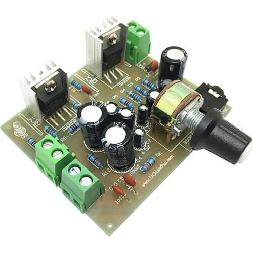 TDA2030A DC12V Amplifier Board 15W+15W Dual-channel Track Stereo Module 12V Audio Hifi Module Stereo Amplifier AMP Board DIY Kit