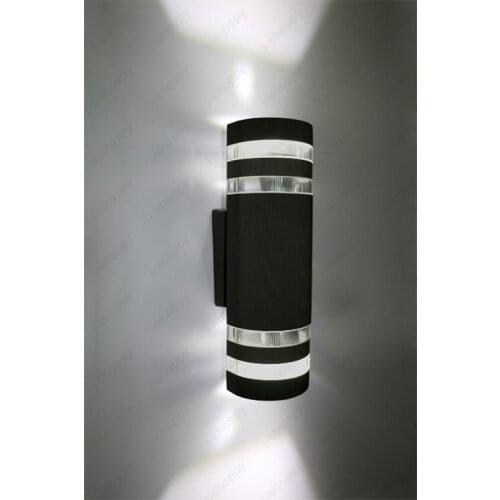 6W/8W/10W/14W LED Outdoor Up/Down Light Wall Sconces Door Patio Basement Lamp Fixture E27 Bulbs Black Finish