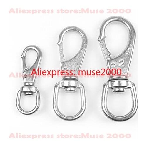 Rotatable ring hooker hanger wire rope pet climb chain connector 8 shape shackle 304 steel Wire rope lifting shackle buckle