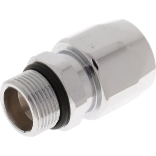 Replacement 3/4'' Straight Fuel Line Hose End Fittings Adapter Silver