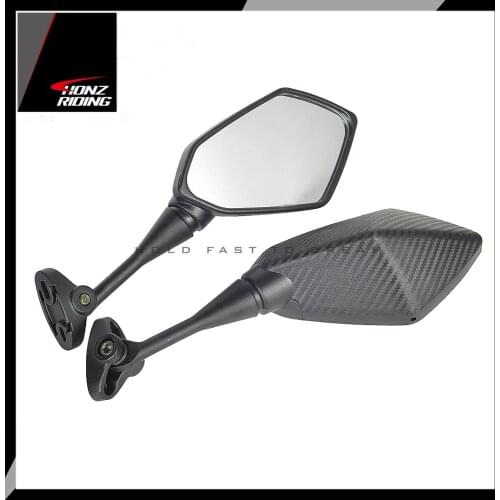 For Ducati APRILIA Honda Yamaha Kawasaki Suzuki Scooter Rear View Mirror Carbon Look