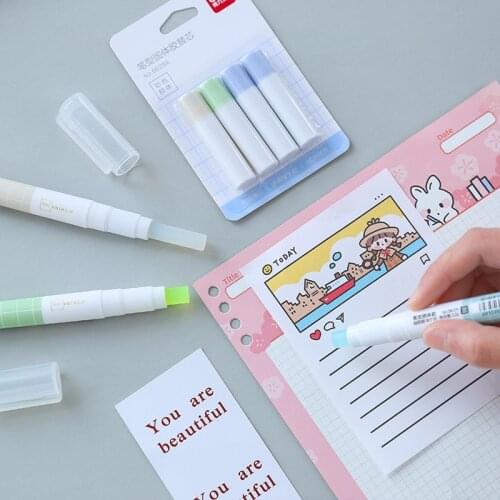 1 PC High Viscosity Korean Stationery Lovely Students Pen - Shaped Transparent Jelly Handmade Glue