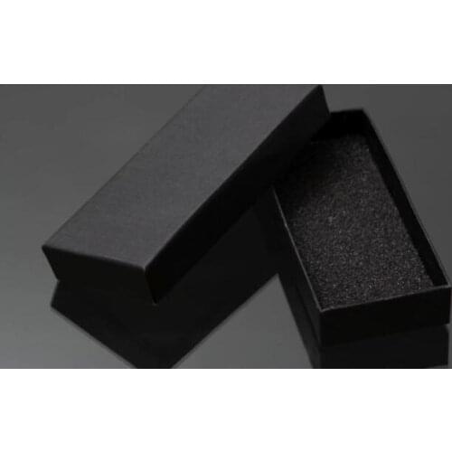 200pcs/lot Black Rectangle Jewelry Box Keychain Packaging Box Key Chain Keyring Packing Box Carrying Case Gift Boxes Wholesale