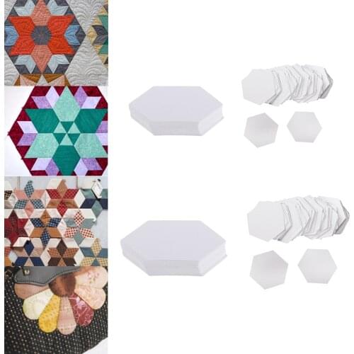 200pcs Hexagon Shape Paper Quilting Template Paper Material Patchwork Crafts 12mm 8mm
