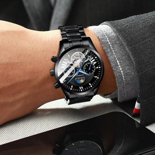 New Fashion Mechanical Automatic Men Watches 2021 Luxury Brand Male Watch Waterproof Stainless Steel Watch Men Relogio Masculino