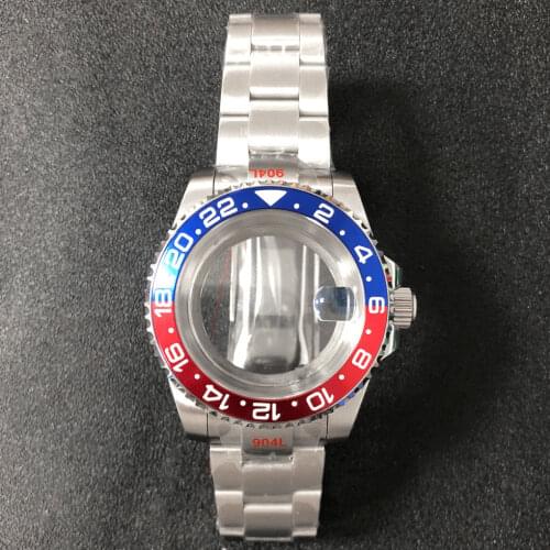 Watch 316L stainless steel case 40mm stainless steel strap with NH35 automatic movement sapphire glass transparent back cover