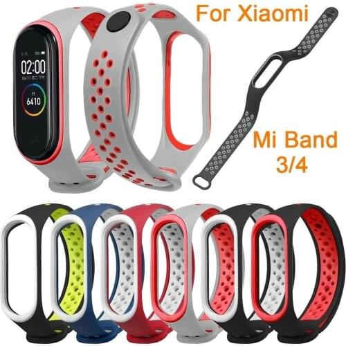 Breathable Strap for Xiaomi Mi Band 4 Silicone Wrist Strap WristBand Bracelet for Xiaomi MiBand 3 4 Miband Strap Replacement