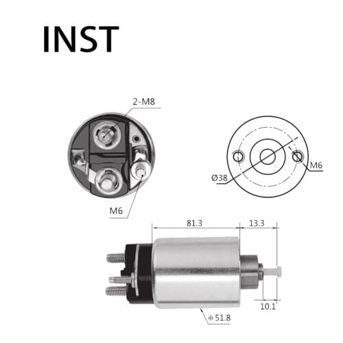 ELECTROMAGNETIC SWTICH SOLENOID FOR 12V 2.2KW F042010038 F3RZ-11390-A F3RZ-11390-B F78Z-11390-AA XS6U-11390-AA SW-2506 SW-2507