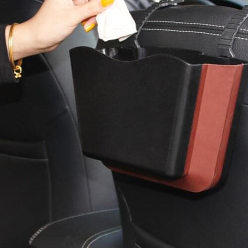 Innovative Folding Car Trash Can Organizer Auto Accessories Car Trash Can Garbage Hanging Dustbin Car-styling Interior Storage