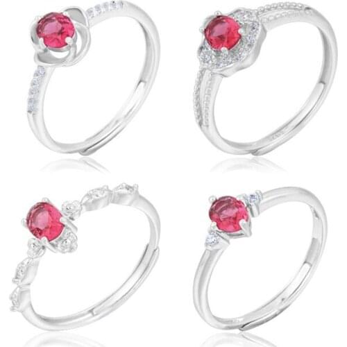 PR6 Rings For Women Mosaic Zircon Bowknot Resizable