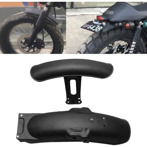 1Set Metal Motorcycle Rear Fender Black Front MudGuard Protector Cover Fit for CG125 Retro Modification Motorcycle