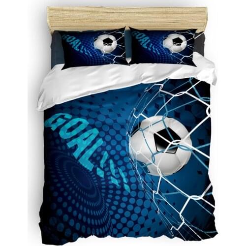 Soccer Curtains Balls Football Design Bedding Sets Duvet Set Covers 4 Pcs Comforter Cover Set Eve Of All Saints Day 3 Piece
