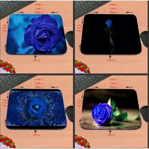 Blue roses Hot Sell Design Anti-slip Durable New Arrival Customized Rectangular Mouse Pad Computer PC Nice Gaming As Gift