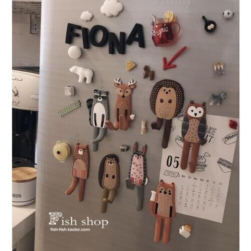 Cute Nordic Long Leg Animal Magnetic Refridgerator Magnets Hook Traceless Magnet