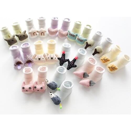 Newborn Baby Cartoon Socks Cotton Baby Cute Socks for Girls Anti Slip Infant Boy Girl Floor Socks