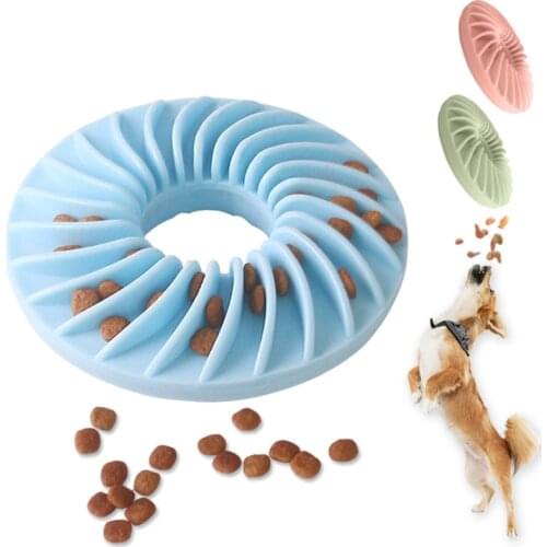 Soft Round TPR Leakage Food Pet Toy Interactive Puppy Feeder Teether Dog Slow Feeding Puzzle Entertainment