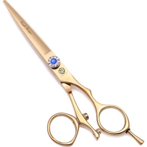 Hair Cutting Scissors with Swivel Thumb 5.5" 6" Japan 440C Purple Dragon Hairdressing Scissors Set Barber Thinning Shears 9019