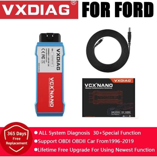 Original VXDIAG NANO For Ford ALL System OBD2 Car Diagnostic Tools For Mazda IDS V121 Ecu Programmer DPF Injector matching ABS