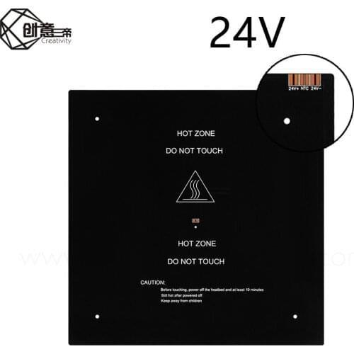 Creativity 3D Printer Parts 1PCS black MK3 hotbed latest Aluminum heated bed for Hot-bed Support 12V 310*310*3.0mm 12V/24V