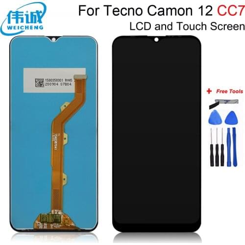 6.52'' Full LCD For Tecno Camon 12 CC7 Lcd Display Touch Screen Assembly for Tecno Camon12 CC7 Screen Complete Repair lcd Parts
