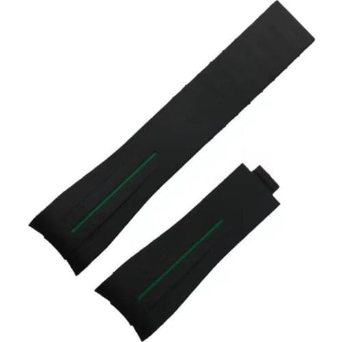 Rubber Silicone Watchband 20mm For submariner daytona DEEPSEA Oysterflex rolex-Strap Watches Band GMT bracelet watch