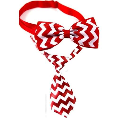Christmas Pet Dog Neckties New Year Ties Handmade Adjustable Pet Dog Ties Set Festival Neckties Dog Accessories Supplies